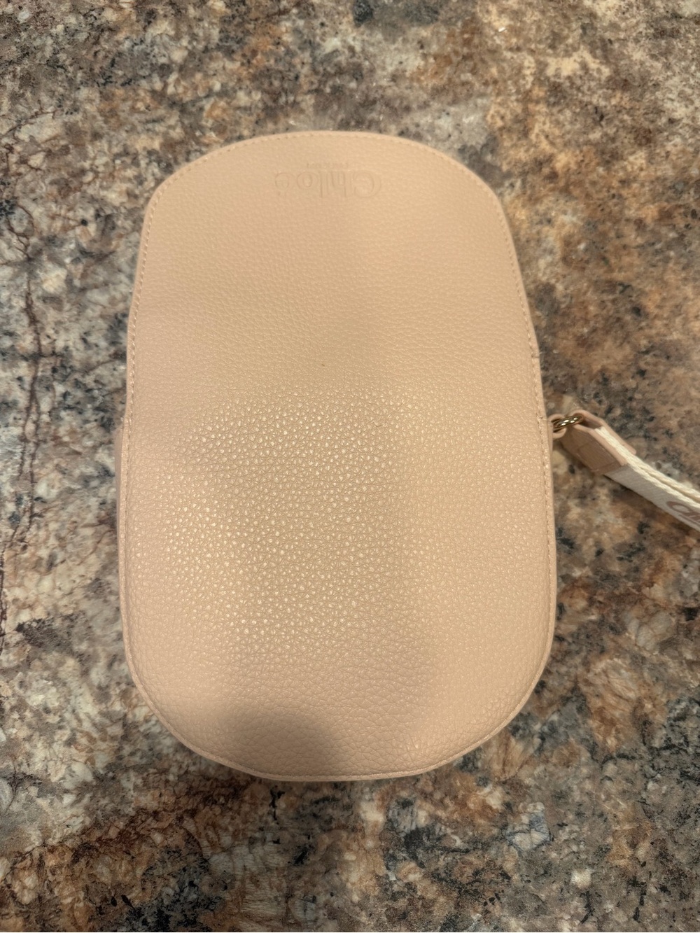 Chloé Parfum Blush Pink Pebbled Leather Wristlet Pouch - Picture 3 of 3
